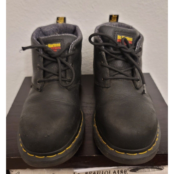 Dr. Martens Men’s Size 6M Industrial Steel Toe Black Leather Work Boots EUC main image 10